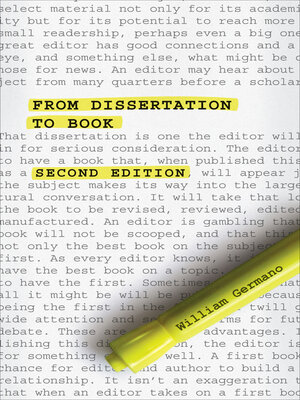 cover image of From Dissertation to Book